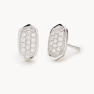 Kendra Scott 14k white gold diamond Amelee stud earrings